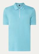 BOSS H-Paras regular fit polo in lyocellblend met halve rits