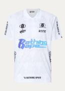 Bape Flame regular fit polo van mesh met logoprint