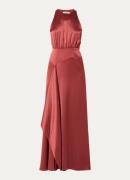 ba&sh Gerry maxi jurk van satijn met asymmetrische zoom