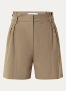 IRO Carrina high waist straight fit korte broek in wolblend