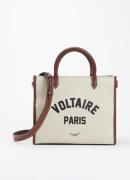 Zadig&Voltaire Angel handtas van canvas met leren details en afneembar...
