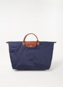 Longchamp Le Pliage Original reistas L met leren details
