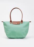 Longchamp Le Pliage Original schoudertas L met leren details