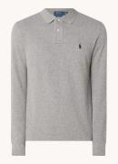 Ralph Lauren Custom Slim fit polo van piqué katoen met lange mouw