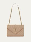 Saint Laurent Envelope Medium schoudertas van kalfsleer