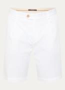 Boggi Milano Straight fit korte broek van lyocell met steekzakken