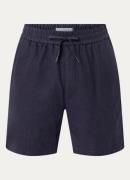 Les Deux Otto loose fit korte broek in linnenblend met steekzakken