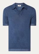 DRYKORN Braian fijngebreide regular fit polo met V-hals