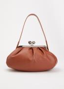 MaxMara Clutch van schapenleer met afneembare schouderriem