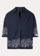 French Connection Alissa tuniek met bloemborduring