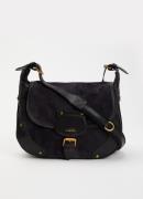 Isabel Marant Sierra crossbodytas van kalfssuède met kalfsleren detail...