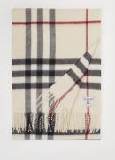 Burberry Sjaal van kasjmier met ruitdessin en franjes 170 x 30 cm