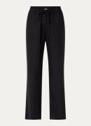 SAMSØE SAMSØE Hoys high waist straight fit pantalon van linnen