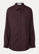 The Frankie Shop Lui blouse van biologisch katoen met borstzak