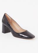 L.K.Bennett Sally pump van leer met crocostructuur