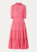 L.K.Bennett Coley gelaagde midi tuniekjurk in zijdeblend met keyhole