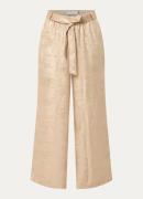 Summum High waist loose fit pantalon met metallic finish