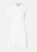 Sandro Fijngebreide mini jurk met logo en volant