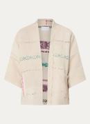 by-bar Antic jack met borduring en opgestikte zakken