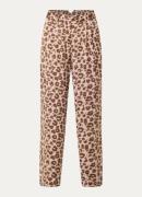 ba&sh Bloy high waist straight fit pantalon met panterprint