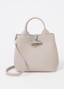 Longchamp Le Roseau handtas S van leer met afneembare schouderriem