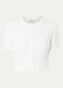 Sandro Grofgebreide blouse met borstzak