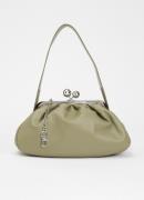 MaxMara Clutch van schapenleer met afneembare schouderriem