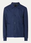 Selected Malik overshirt in linnenblend met steekzakken