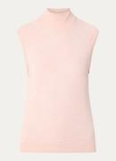 BOSS Fipini fijngebreide top van wol met col