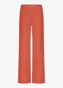 Studio Anneloes Lexie high wist wide fit pantalon van travelstof met s...