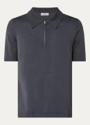 Sandro Pablo regular fit polo met halve rits