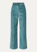 MaxMara Tania high waist wide fit broek van corduroy met steekzakken