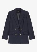 Maje Double-breasted blazer in wolblend