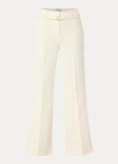 JOSH V Korien high waist flared fit pantalon met ceintuur