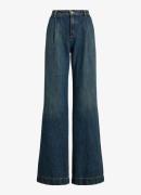 Ralph Lauren High waist wide fit pantalon met plooidetail