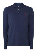 Ralph Lauren Custom Slim fit polo van piqué katoen met lange mouw
