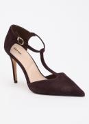 Dune London Castered pump met crocostructuur
