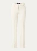 Gardeur Zaria high waist slim fit pantalon met structuur en persplooi