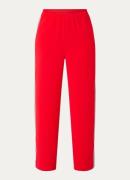 Essentiel Antwerp Hazelnut high waist wide fit trackpants met steekzak...