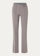 Gardeur High waist straight fit pantalon met logoborduring