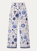 Fabienne Chapot Palace high waist wide fit pantalon met print