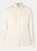 Claudia Sträter Blouse van satijn met kralendecoratie