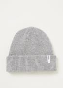 SAMSØE SAMSØE The Beanie fijngebreide muts in wolblend