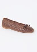 Dune London Heat ballerina van leer