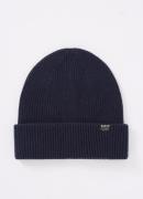 Barts Makalun ribgebreide muts van wol