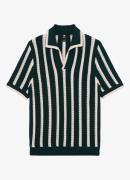 Reiss Duncan regular fit polo met ingebreid patroon