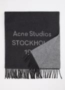 Acne Studios Sjaal van wol met logoprint 180 x 40 cm