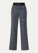 Gardeur Fergie high waist regular fit pantalon in wolblend met ruitdes...