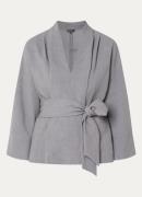 Claudia Sträter Tuniek met V-hals en strikceintuur