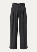 Laagam Smith high waist wide fit pantalon met cut-out detail
